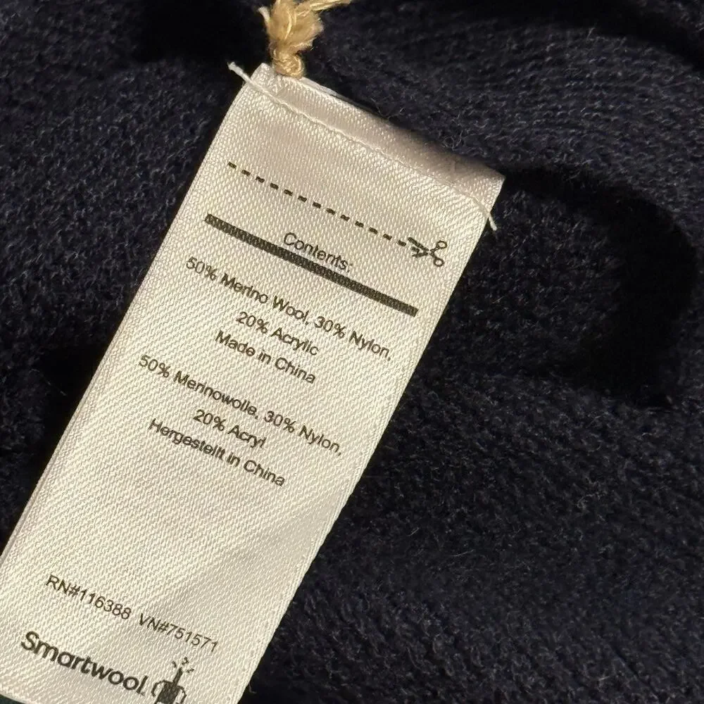 Smartwool Snowline Point Stripe Scarf deep marlin Blue Long Merino Wool Blend